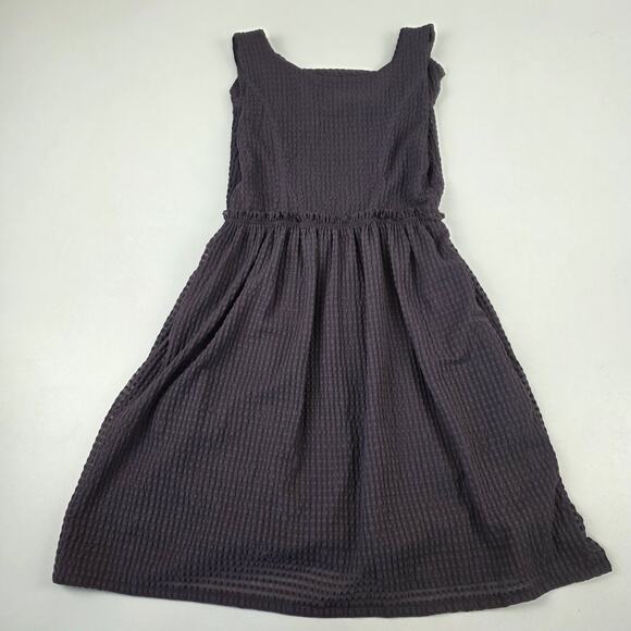 Anthropologie Ric Rac Waffle Weave Textured Plum Dress Medium Sleeveless - Picture 13 of 14